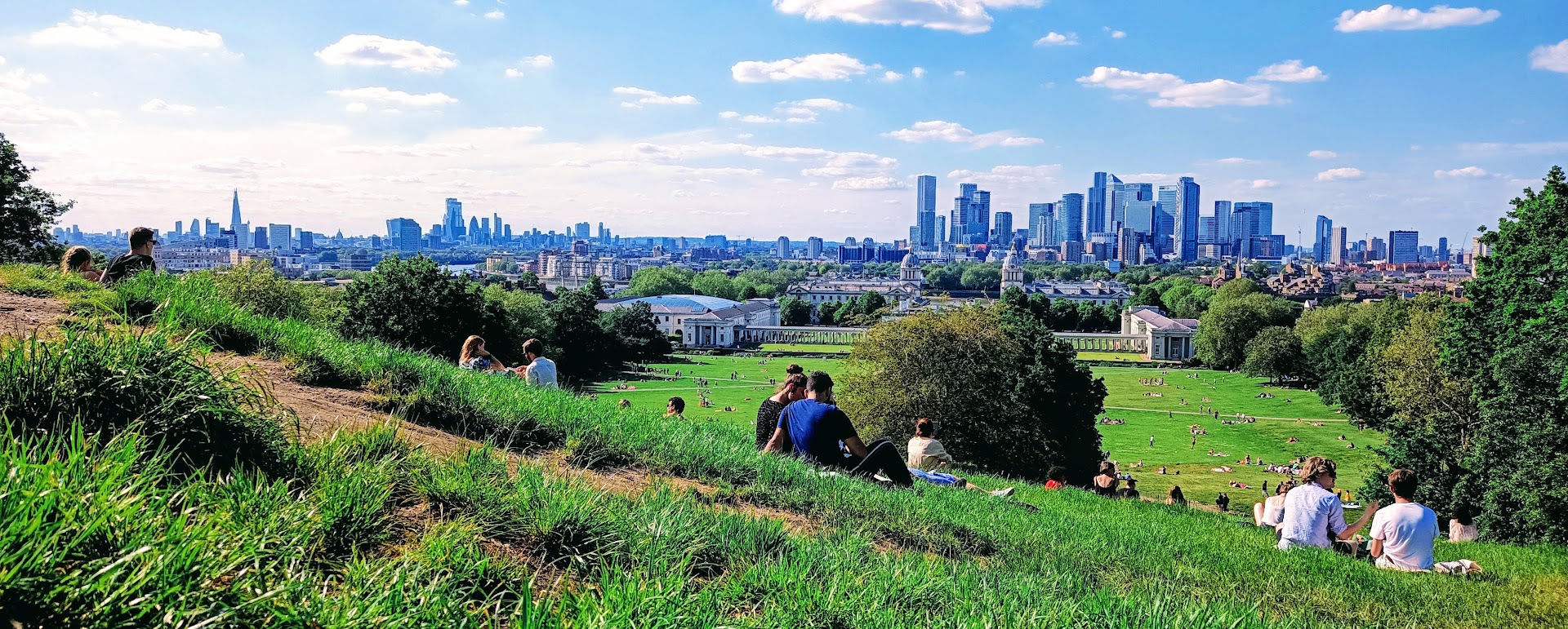 The London skyline seen from Greenwich Park